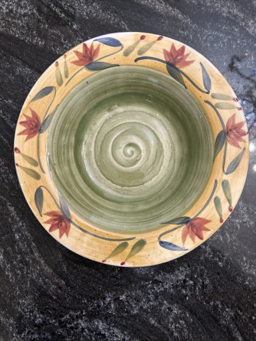 Pier 1 Elizabeth 9 3/4” Soup/Pasta Bowl Hand Painted Stoneware Replacement
